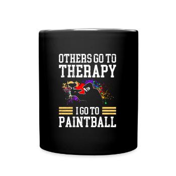 Others go to therapy I go to paintball - Full Colour Mug - black - Front