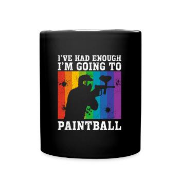 Enough for me I go to paintball - Full Colour Mug - black - Front