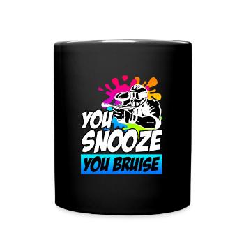 You Snooze you Bruise Paintball - Full Colour Mug - black - Front