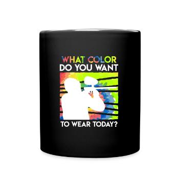 What color do you want to wear today? Paintball - Full Colour Mug - black - Front