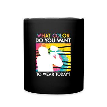 What color do you want to wear today? Paintball - Full Colour Mug - black - Front