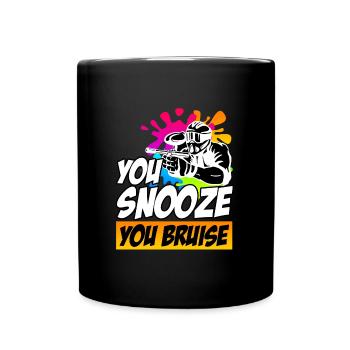 You Snooze you Bruise Paintball - Full Colour Mug - black - Front
