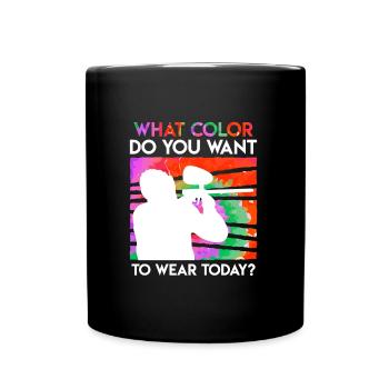 What color do you want to wear today? Paintball - Full Colour Mug - black - Front