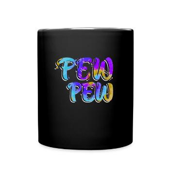 Pew Pew Paintballspieler Paintball - Tasse einfarbig - Schwarz - Vorne