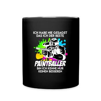 Bester Paintballer Paintballspieler Paintball - Tasse einfarbig - Schwarz - Vorne