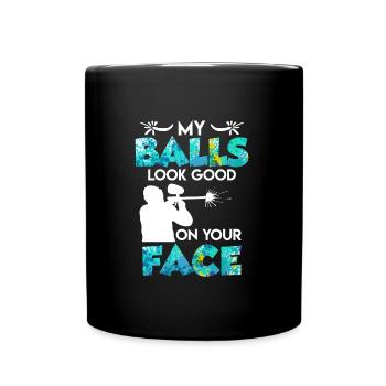 My Balls look Good on your Face Paintball - Full Colour Mug - black - Front