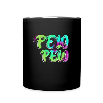 Pew Pew Paintballspieler Paintball - Tasse einfarbig - Schwarz - Vorne