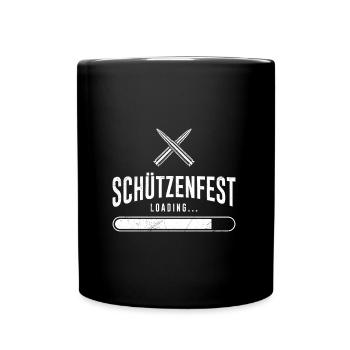 SChützenfest loading Schützenverein - Tasse einfarbig - Schwarz - Vorne