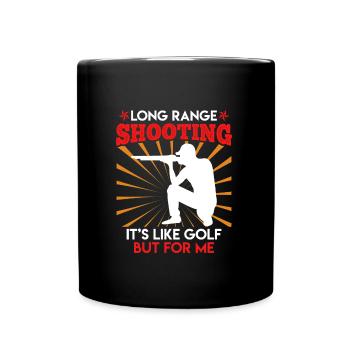 Le tir à longue distance est comme le jeu de tir sportif de golf - Mug uni - noir - Devant