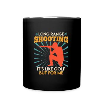 Le tir à longue distance est comme le jeu de tir sportif de golf - Mug uni - noir - Devant