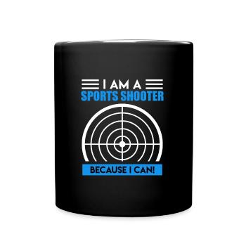 Je suis un tireur sportif parce que je peux - Mug uni - noir - Devant
