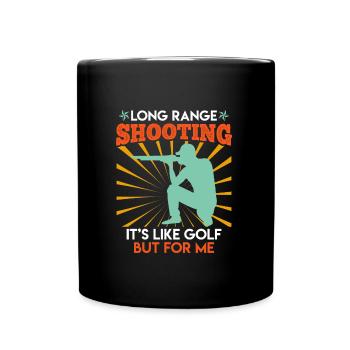 Le tir à longue distance est comme le jeu de tir sportif de golf - Mug uni - noir - Devant