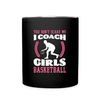 Basketball Girl Coach Women's Basketball - Full Colour Mug - black - Front