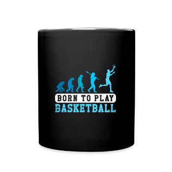 Né pour jouer au basketball - Mug uni - noir - Devant