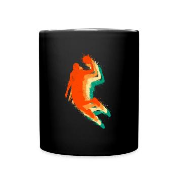 Retro Basketball Player - Full Colour Mug - black - Front