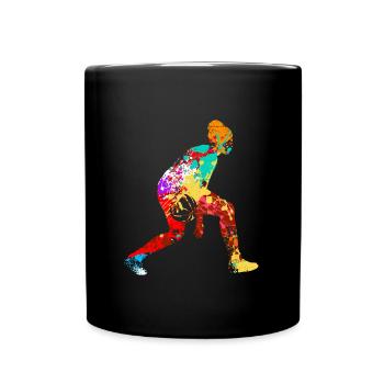 Women's Basketball Player Basketball - Full Colour Mug - black - Front