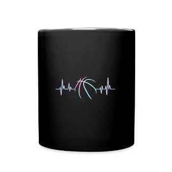 Basketball Heartbeat Basketball Player - Full Colour Mug - black - Front