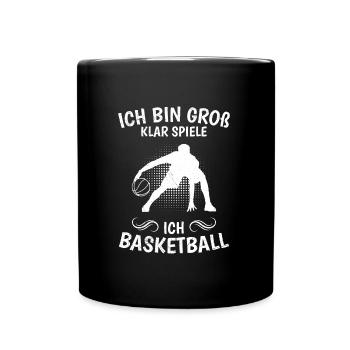 Großer Basketballer Basketballspeieler Groß - Tasse einfarbig - Schwarz - Vorne