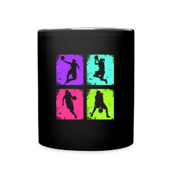 Basketball féminin vintage - Mug uni - noir - Devant