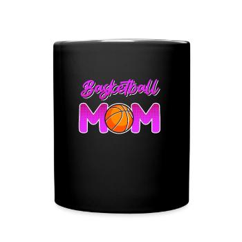 Basketball Mom Basketball Mutter - Tasse einfarbig - Schwarz - Vorne