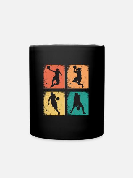 Basketball féminin vintage - Mug uni - noir