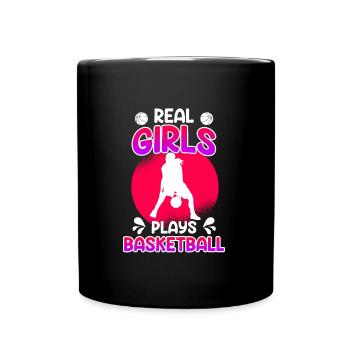 Basket-ball filles - Mug uni - noir - Devant