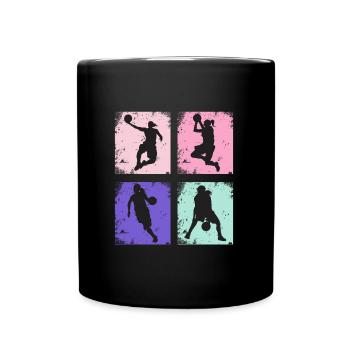 Vintage Women's Basketball - Full Colour Mug - black - Front