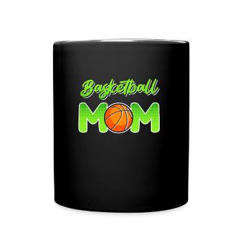 Basketball Mom Basketball Mutter - Tasse einfarbig - Schwarz - Vorne
