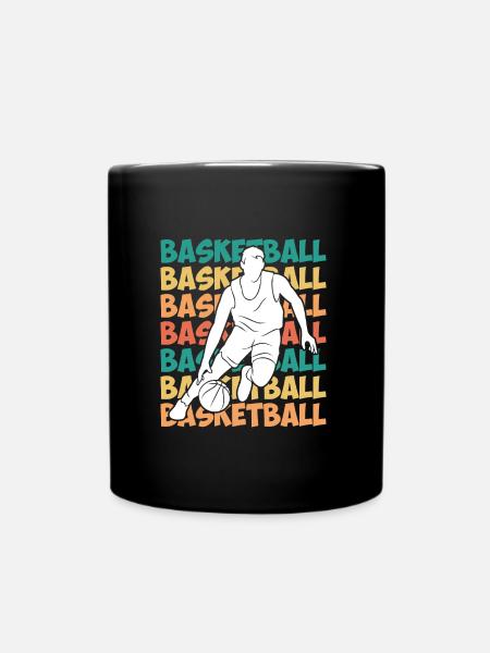 Basketball Vintage Basketballer - Tasse einfarbig - Schwarz
