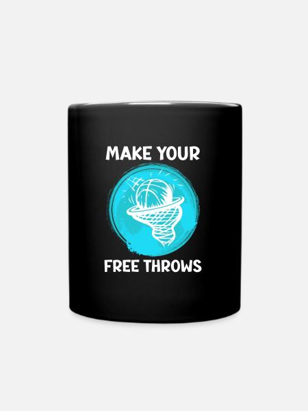 Mach deine Freiwürfe Basketball - Tasse einfarbig - Schwarz