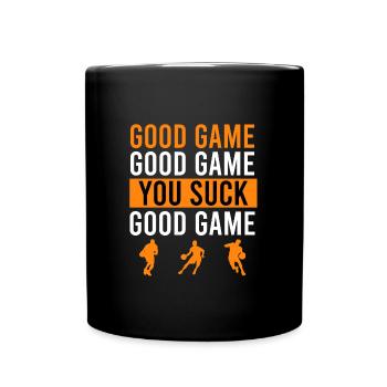 Good Basketball Game Basketball Witz - Tasse einfarbig - Schwarz - Vorne