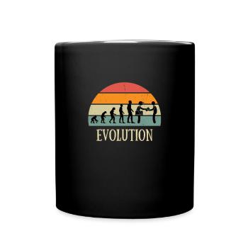 evolution vintage postman humor mail man - Tasse einfarbig - Schwarz - Vorne