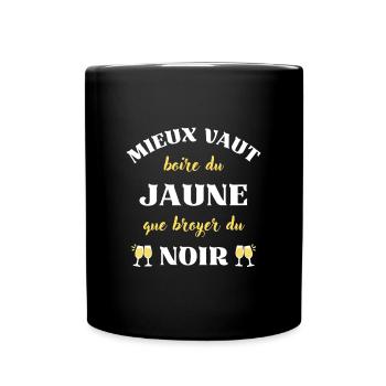 boire du jaune broyer du noir humour pastis homme - Mug uni - noir - Devant