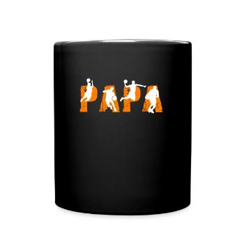 Papa Basketball - Full Colour Mug - black - Front