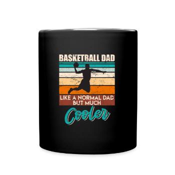 Basket-ball papa comme papa normal juste beaucoup plus cool - Mug uni - noir - Devant