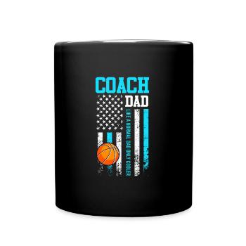 Entraîneur de basket-ball Papa USA Joueur de basket-ball - Mug uni - noir - Devant