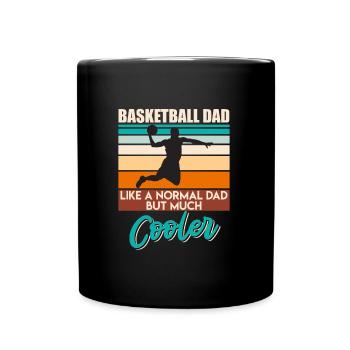 Basket-ball papa comme papa normal juste beaucoup plus cool - Mug uni - noir - Devant