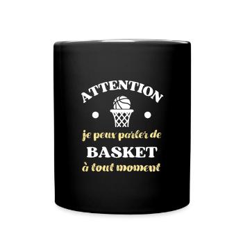 parler de basket humour basketball homme cadeau - Mug uni - noir - Devant