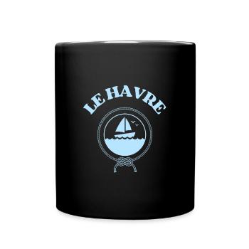 le havre bateau homme cadeau personnalisé femme - Mug uni - noir - Devant