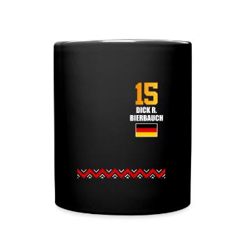 Sauftrikot Deutschland Dick R. Bierbauch - Tasse einfarbig - Schwarz - Vorne