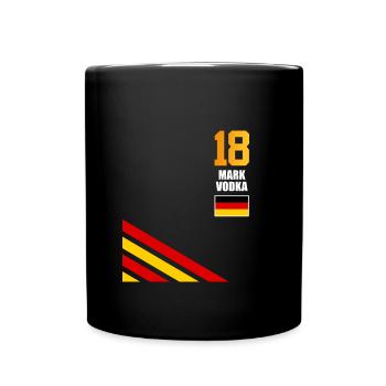 Sauftrikot Deutschland Mark Vodka - Tasse einfarbig - Schwarz - Vorne