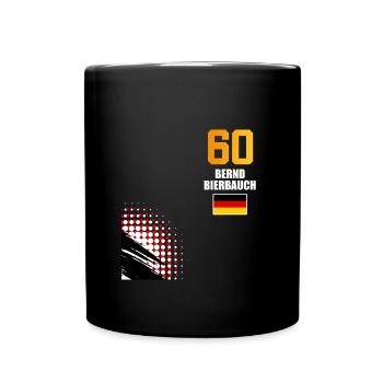 Sauftrikot Deutschland Bernd Bierbauch - Tasse einfarbig - Schwarz - Vorne
