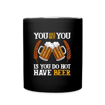 Buveur de bière Hommes Bière - Mug uni - noir - Devant