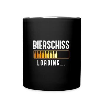 Bierschiss loading Festival Bier Mallorca Bier - Tasse einfarbig - Schwarz - Vorne