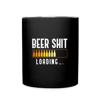 Bierschiss loading Festival Bier Mallorca Bier - Tasse einfarbig - Schwarz - Vorne