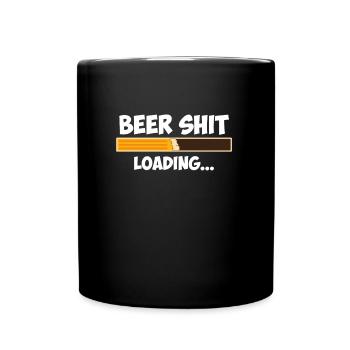 Bierschiss loading - Tasse einfarbig - Schwarz - Vorne