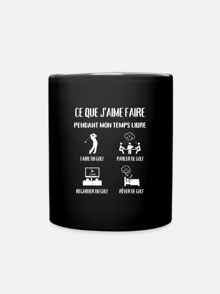 temps libre golf humour golfeur homme cadeau drole - Mug uni - noir