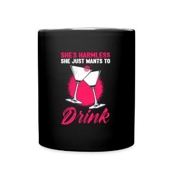 Elle ne fait rien qui veut juste boire un centre commercial - Mug uni - noir - Devant