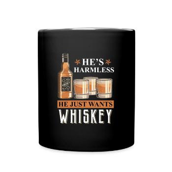 He just wants to drink Wisky - Full Colour Mug - black - Front