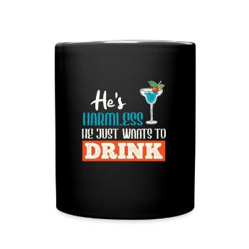 She doesn't do anything that just wants to drink party ladies - Full Colour Mug - black - Front